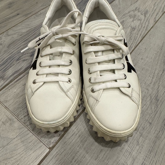 Salvatore Ferragamo Cube leather low-top sneakers size 8 - Picture 12 of 13